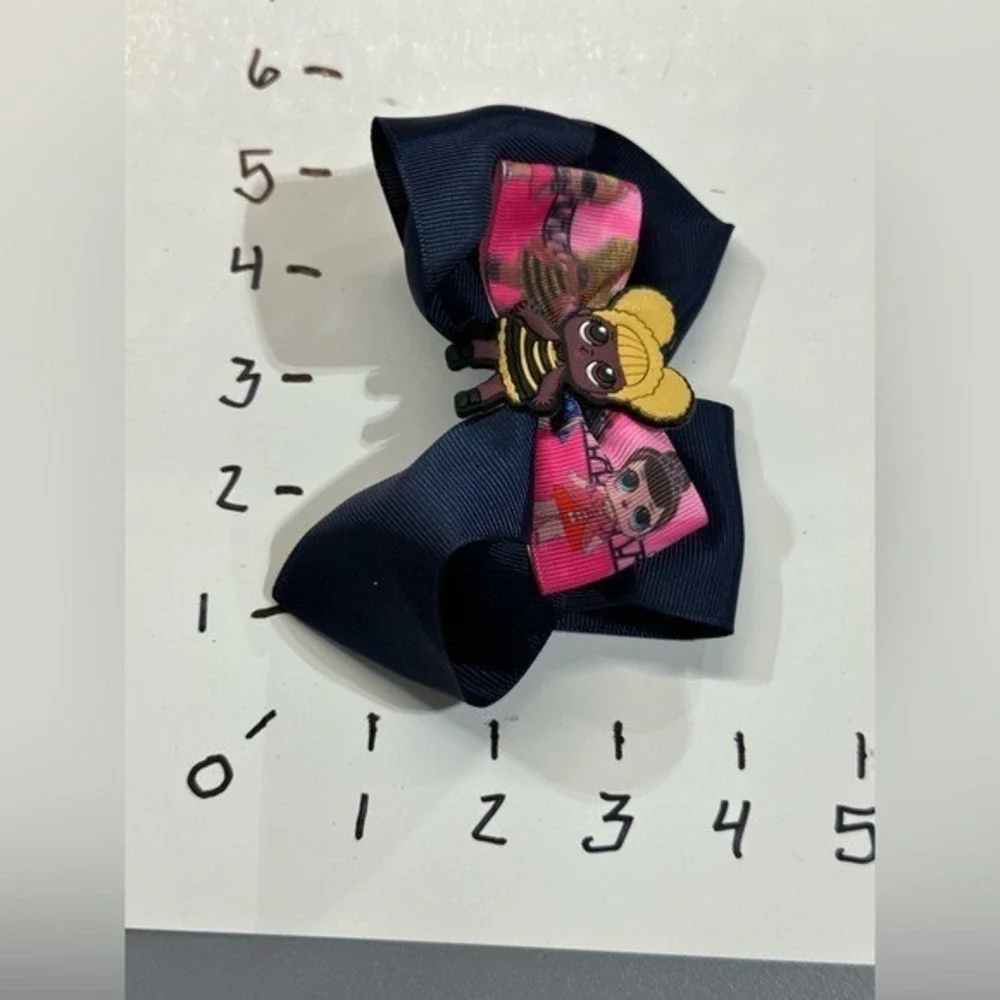 NEW girls hair bow clip accessory LOL ribbon pinwheel barrette‎